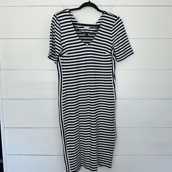Ann Taylor Women’s Medium Striped Midi Dress New - Picture 1 of 5